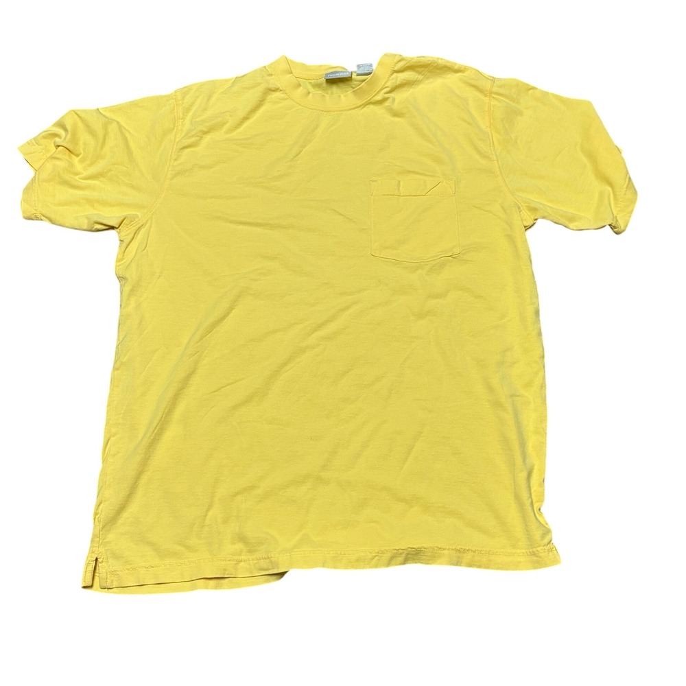 Fieldgear Yellow Short Sleeve Pocket T-Shirt Men's L Blank Minimalist